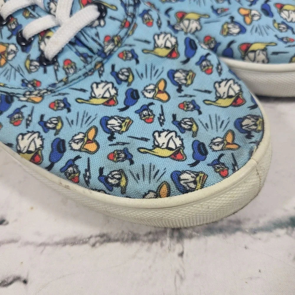 Disney Donald Duck Blue‎ Canvas Sneakers Low-Tops Womens Size 10